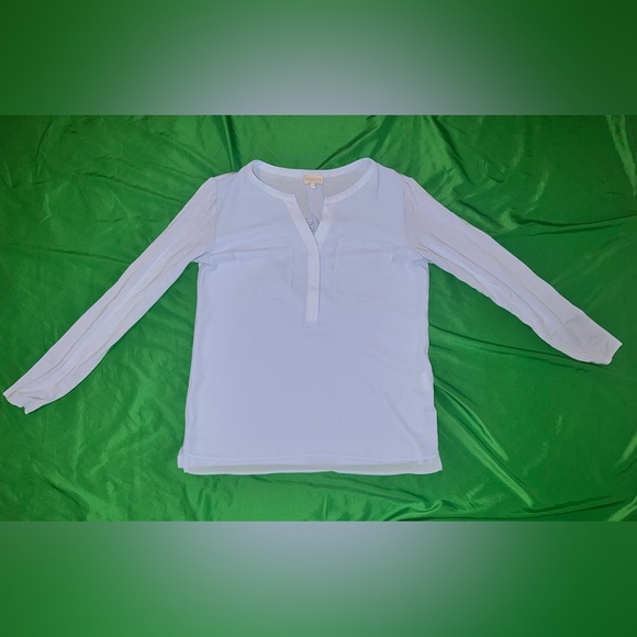 Milano Italy Sky Blue Jersey Chiffon Top size Medium - Picture 2 of 7